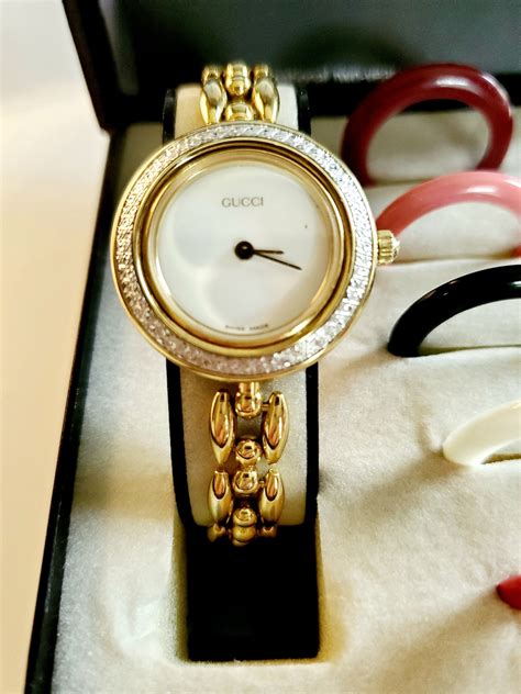 gucci gold watch ladies vintage|Gucci vintage watch price.